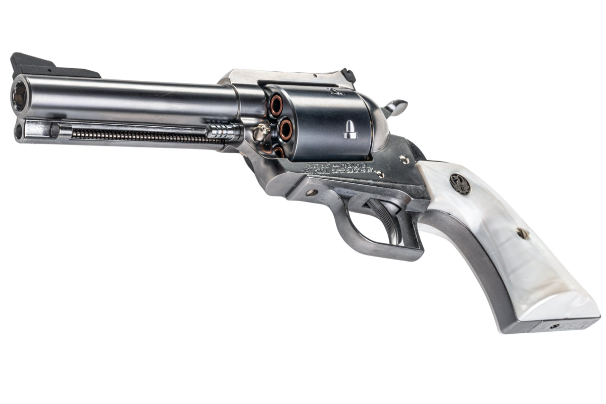 Marushin Super Blackhawk X Cartridge Series 4.62inch Gas Revolver (White Pearl Grip/ Silver)
