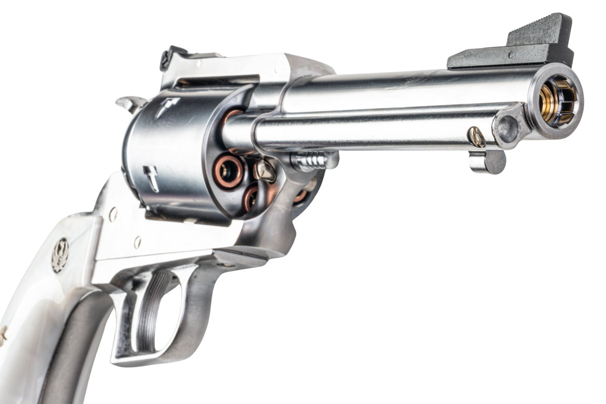 Marushin Super Blackhawk X Cartridge Series 4.62inch Gas Revolver (White Pearl Grip/ Silver)