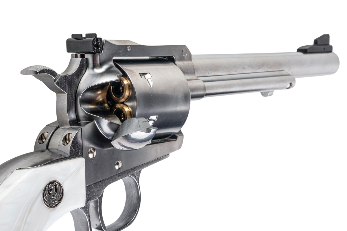 Marushin Super Blackhawk X Cartridge Series 7.5inch Gas Revolver (White Pearl Grip/ Silver)
