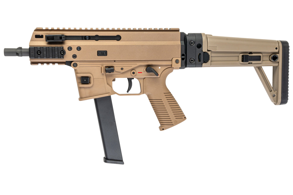 Maruyama SCW-9 Pro G GBB Airsoft SMG with MBT Stock (Tan Deluxe Edition)