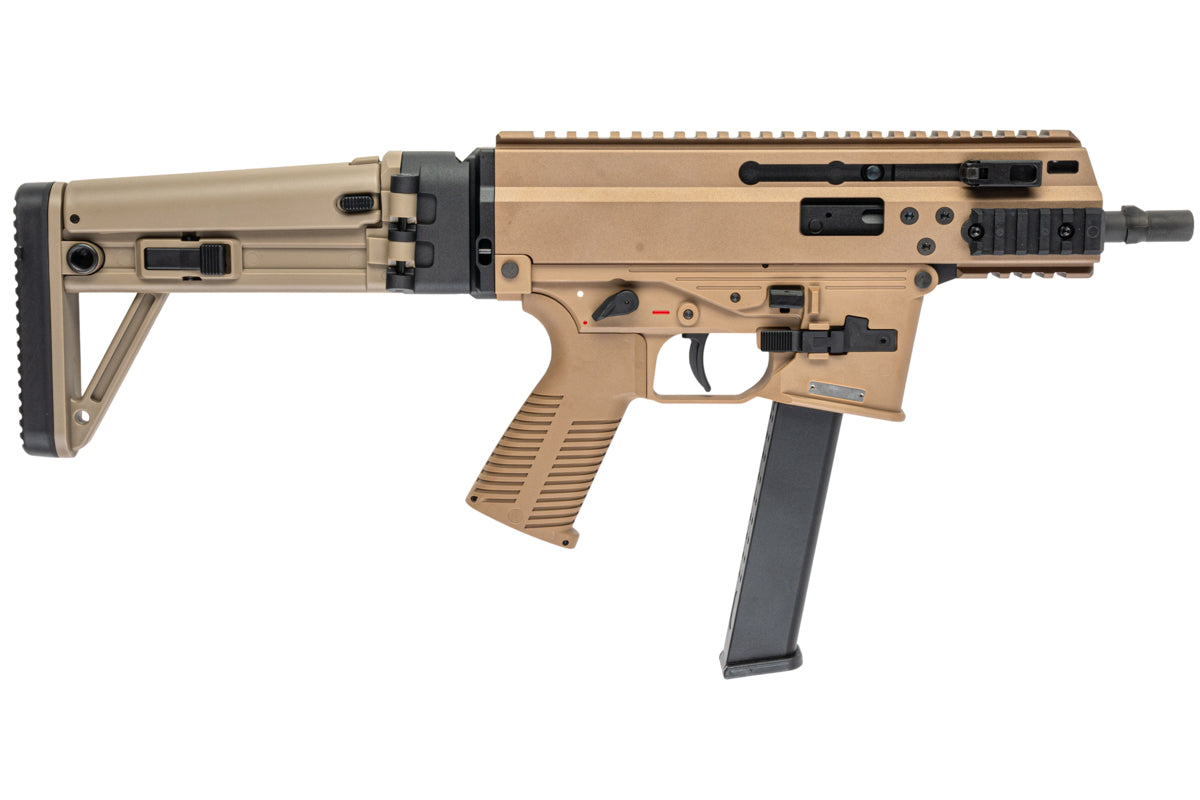 Maruyama SCW-9 Pro G GBB Airsoft SMG with MBT Stock (Tan Deluxe Edition)
