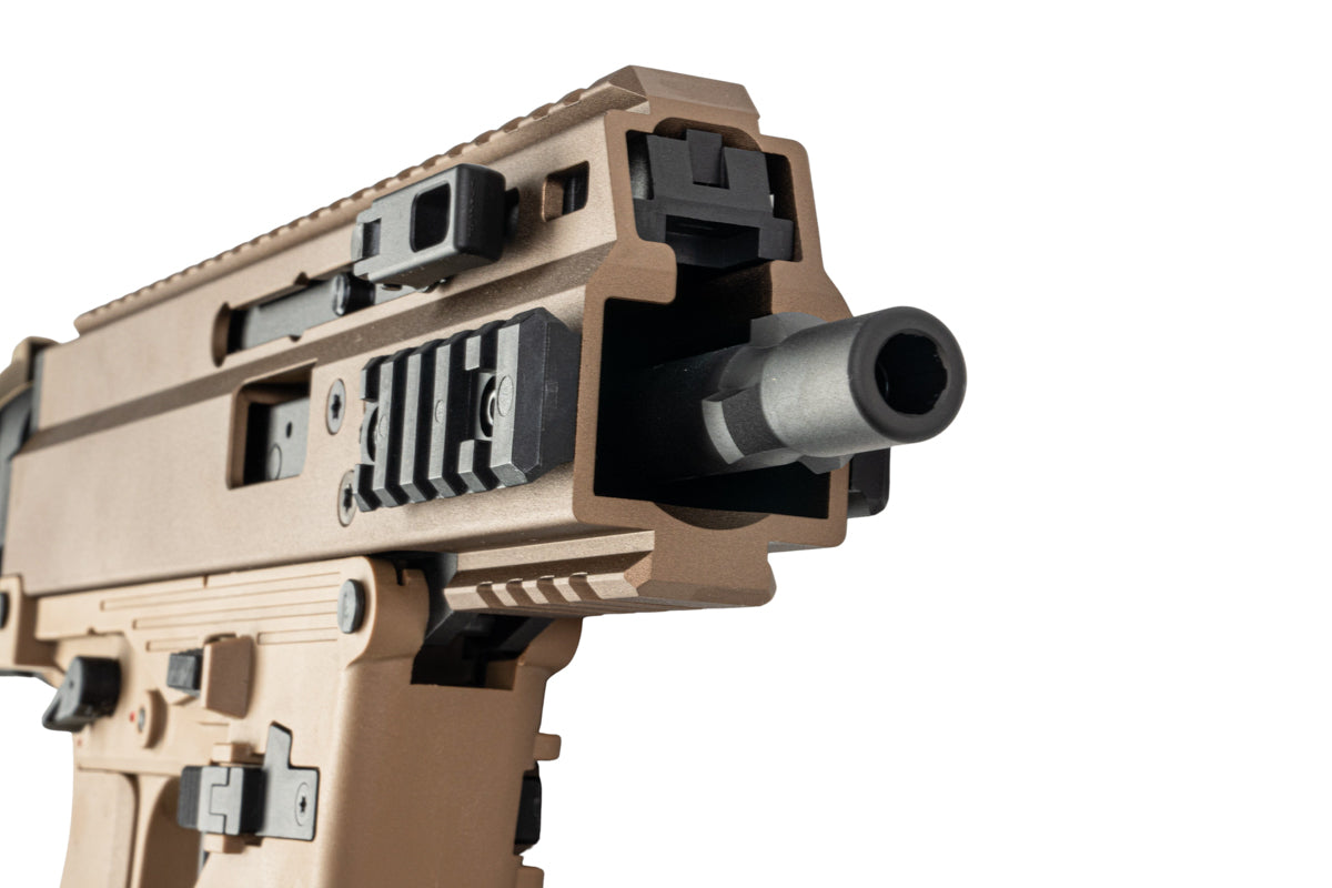 Maruyama SCW-9 Pro G GBB Airsoft SMG with MBT Stock (Tan Deluxe Edition)