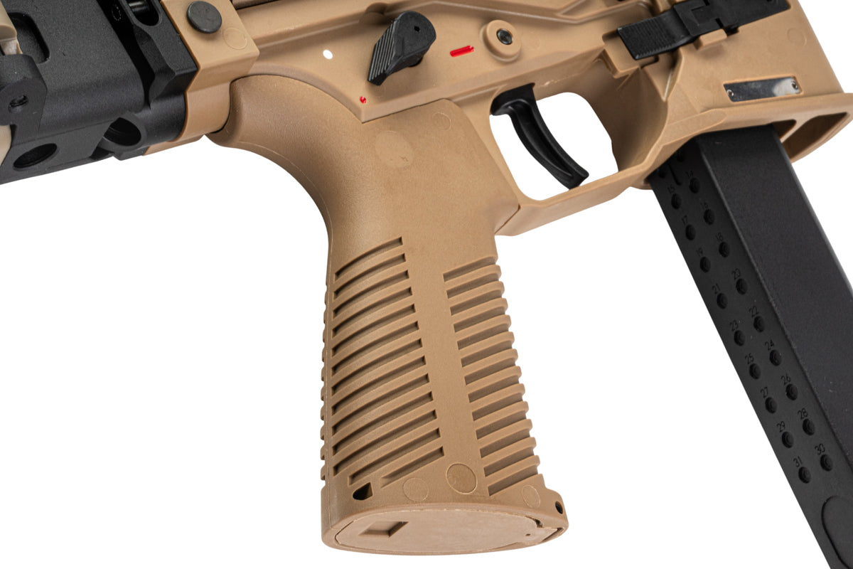 Maruyama SCW-9 Pro G GBB Airsoft SMG with MBT Stock (Tan Deluxe Edition)