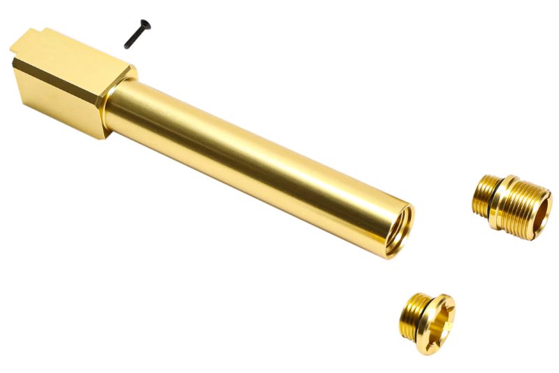 Nine Ball Non Recoil 2 WAY Outer Barrel For Tokyo Marui G17 Gen 5 MOS GBB Airsoft (Gold)