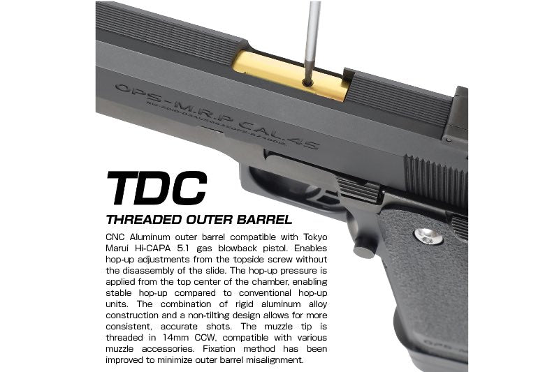 Nine Ball TDC Threaded Outer Barrel For Tokyo Marui Hi Capa 5.1 GBB Airsoft