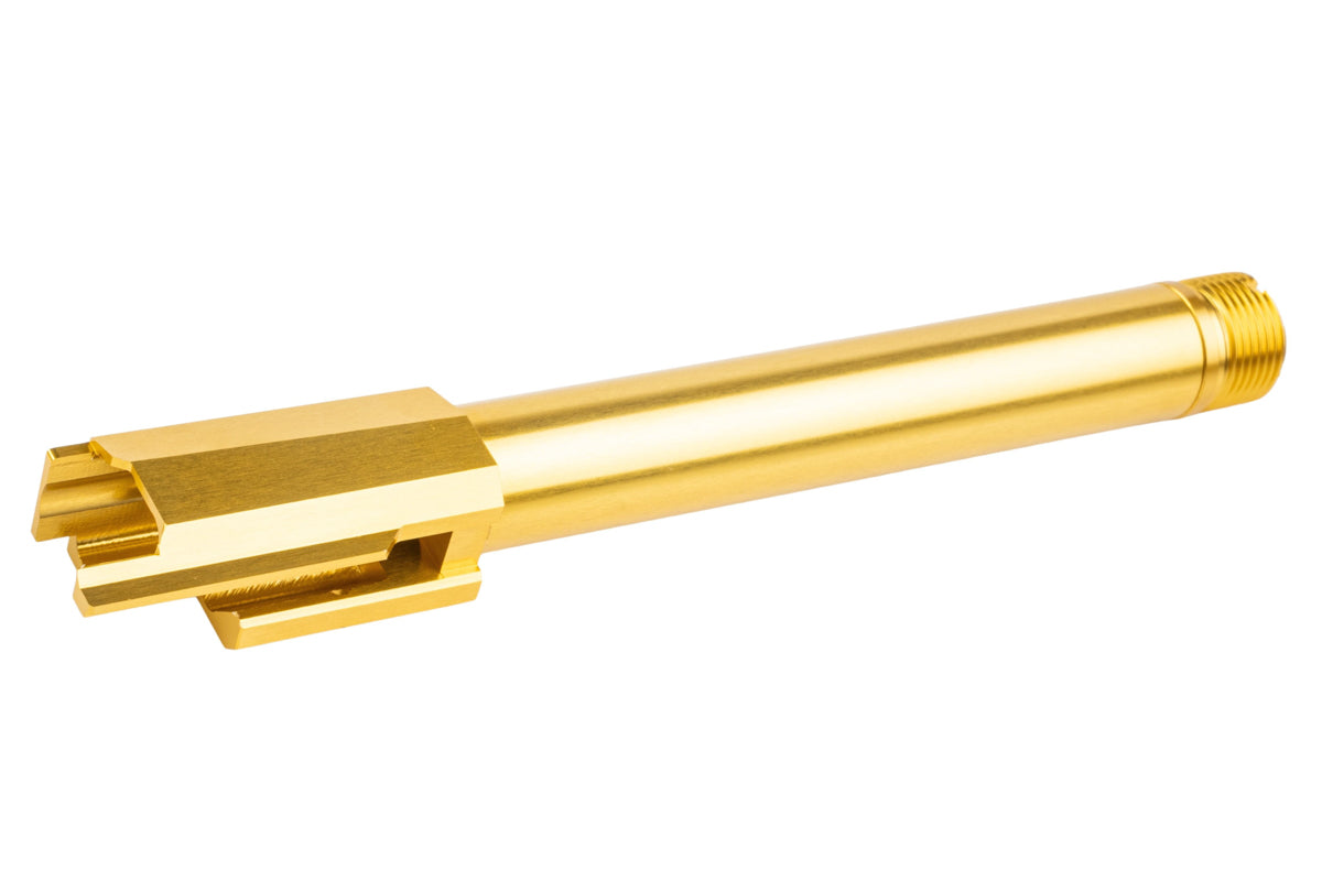 Nine Ball Non-Recoil 2-Way Outer Barrel w/ 14mm CCW Adapter for Tokyo Marui P320 Full Size Gas Blow Back GBB Airsoft (Gold)