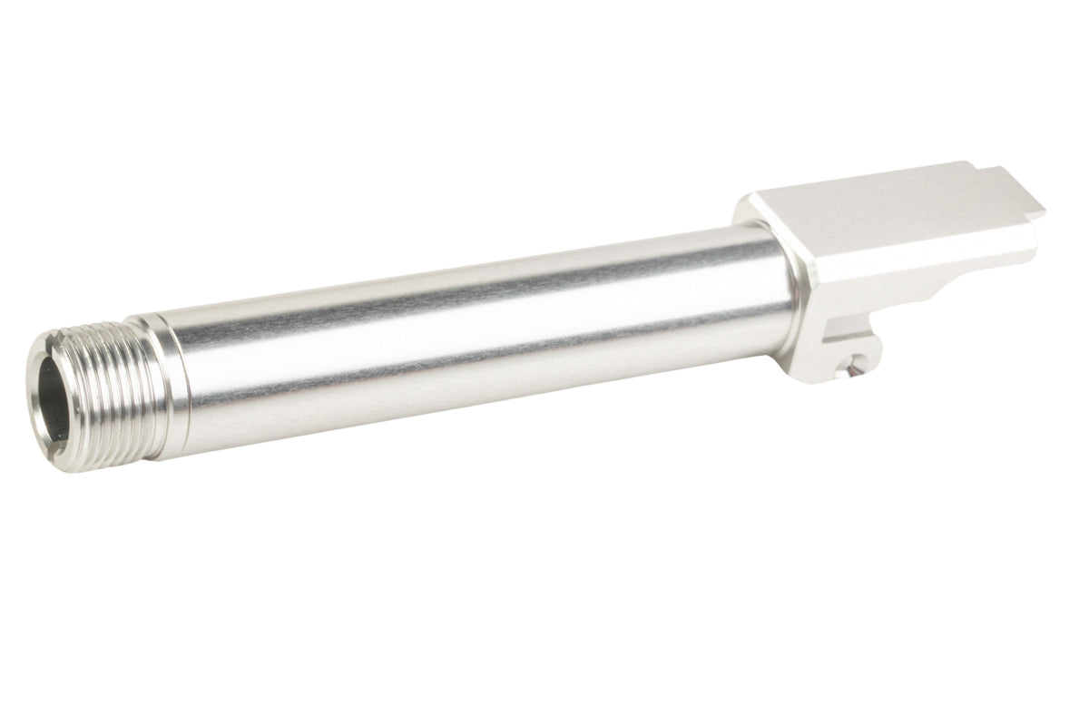 Nine Ball Non-Recoil 2-Way Outer Barrel w/ 14mm CCW Adapter for Tokyo Marui G19 Gen5 MOS GBB (Silver)