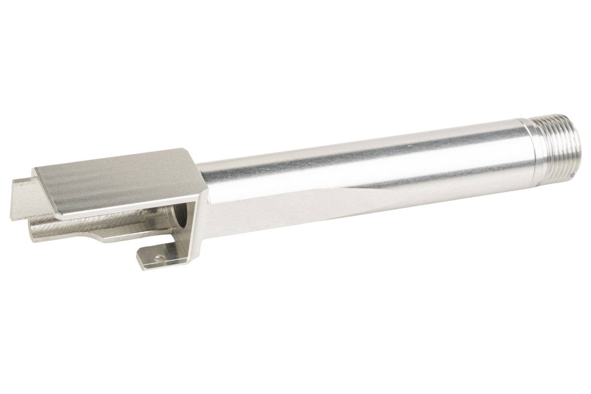 Nine Ball Non-Recoil 2-Way Outer Barrel w/ 14mm CCW Adapter for Tokyo Marui G19 Gen5 MOS GBB (Silver)