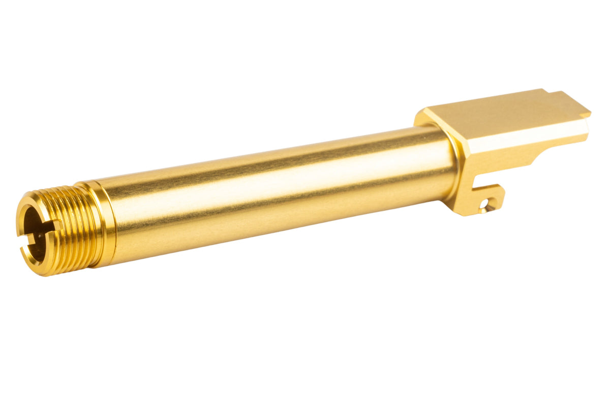 Nine Ball Non-Recoil 2-Way Outer Barrel w/ 14mm CCW Adapter for Tokyo Marui G19 Gen5 MOS GBB (Gold)