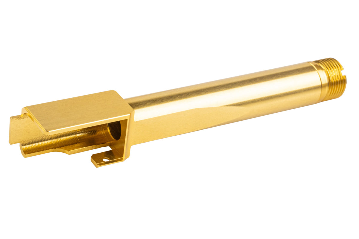 Nine Ball Non-Recoil 2-Way Outer Barrel w/ 14mm CCW Adapter for Tokyo Marui G19 Gen5 MOS GBB (Gold)
