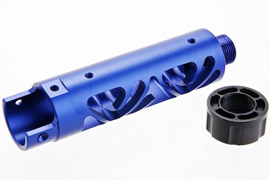 Narcos Airsoft CNC 6061 Aluminum Front Barrel Kit For Action Army AAP 01 GBB (Type 6/ Blue)
