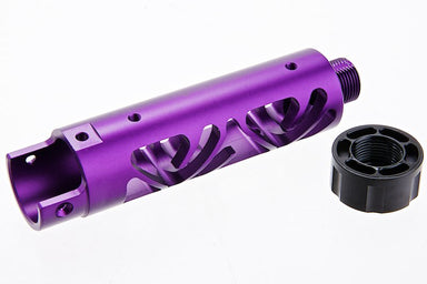 Narcos Airsoft CNC 6061 Aluminum Front Barrel Kit For Action Army AAP 01 GBB (Type 6/ Purple)