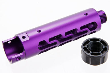 Narcos Airsoft CNC 6061 Aluminum Front Barrel Kit For Action Army AAP 01 GBB (Type 7/ Purple)