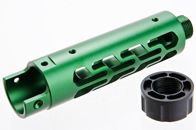 Narcos Airsoft CNC 6061 Aluminum Front Barrel Kit For Action Army AAP 01 GBB (Type 7/ Green)