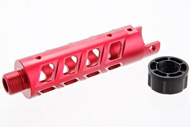 Narcos Airsoft CNC 6061 Aluminum Front Barrel Kit For Action Army AAP 01 GBB (Type 8/ Red)