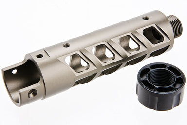 Narcos Airsoft CNC 6061 Aluminum Front Barrel Kit For Action Army AAP 01 GBB (Type 8/ Titanium Gray)