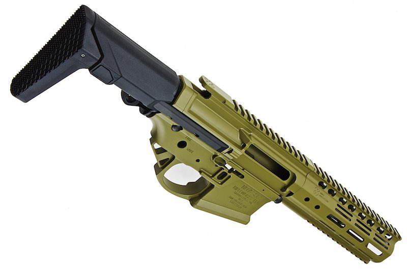 EMG (DYTAC) Noveske Gen4 Ghetto Blaster Receiver Kit (7.94 inch) for Marui MWS GBB Airsoft Rifle (Cerakote Green)