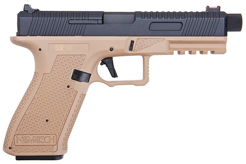 Novritsch SSE18 Full Auto / Semi AEP Airsoft Gen 2 Pistol (Tan)