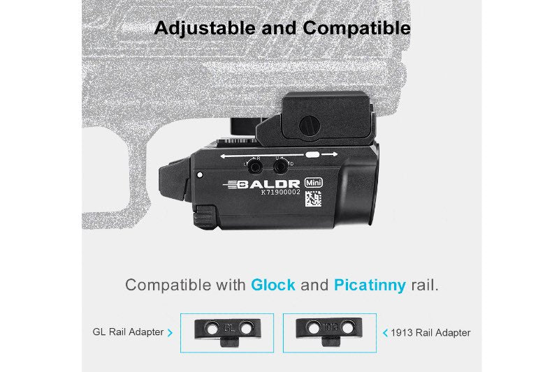 OLIGHT Baldr Mini Tactical Flashlight & Green Laser Combo (Desert Tan)