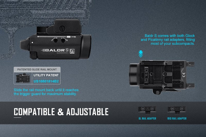 OLIGHT Baldr S Tactical Flashlight & Green Laser