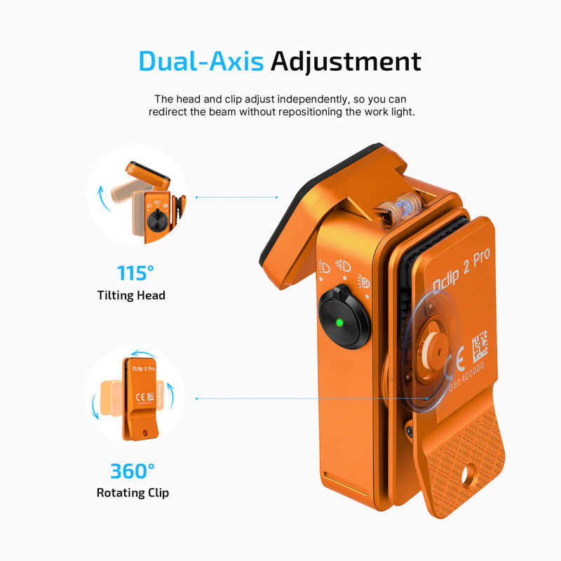 OLIGHT Oclip 2 Pro Clip Style Flashlight - Orange