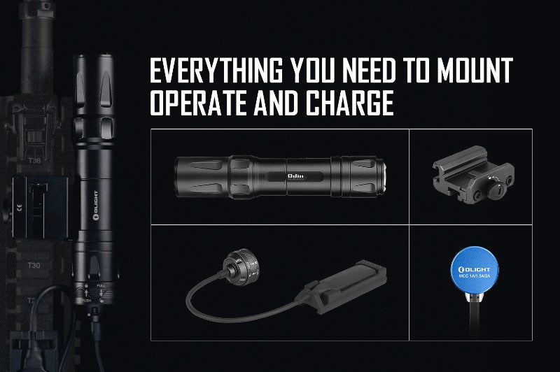 OLIGHT Odin Tactical Flashlight w/ 20mm Picatinny Rail Mount