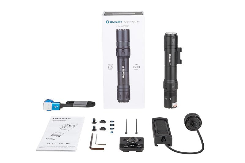 OLIGHT Odin GL M Tactical Flashlight & Green Laser Combo w/ M-Lok Mount & Tail Switch