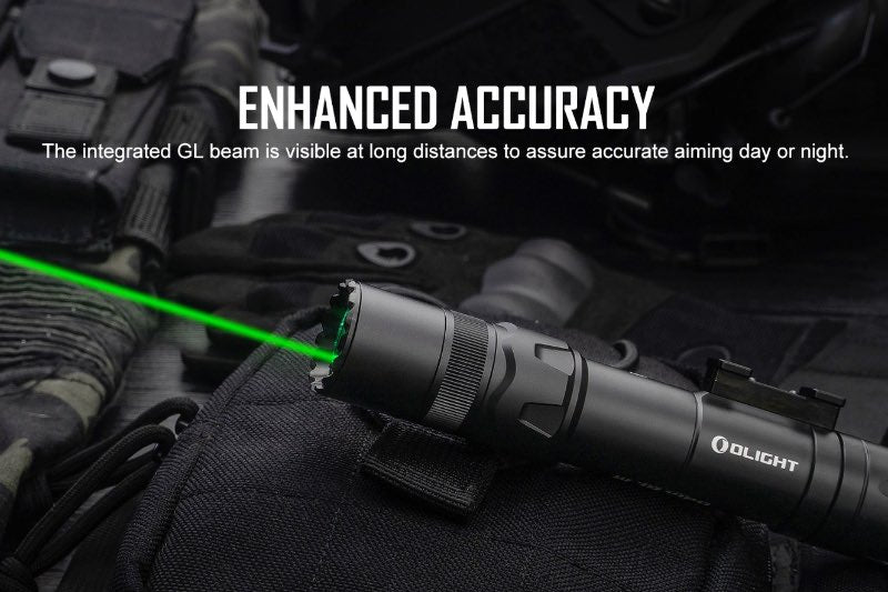 OLIGHT Odin GL M Tactical Flashlight & Green Laser Combo w/ M-Lok Mount & Tail Switch
