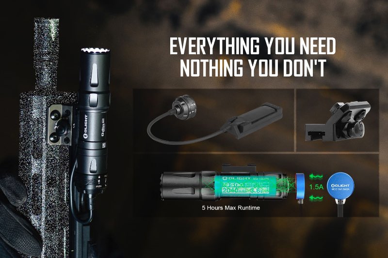 OLIGHT Odin Mini Tactical Flashlight w/ M-Lok Mount & Tail Switch (Desert Tan)