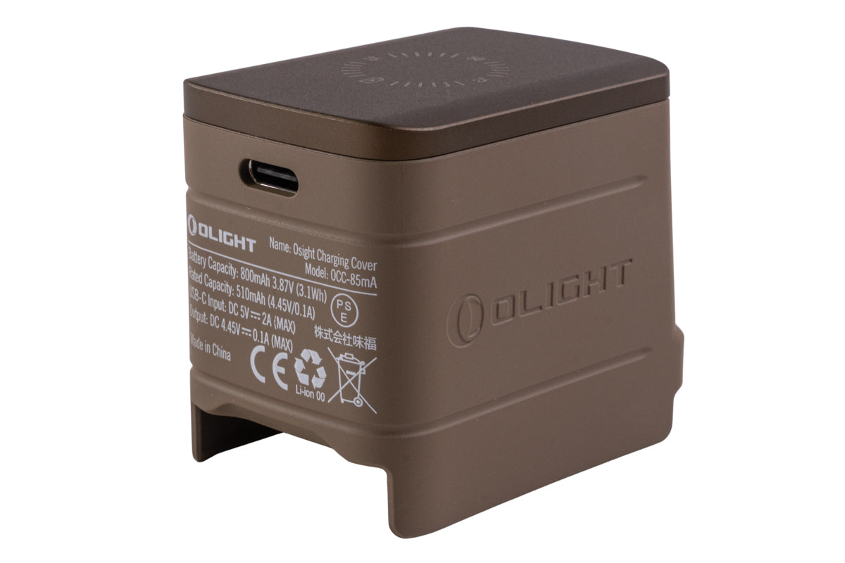 OLIGHT Osight 3 MOA Rechargeable Reflex Green Dot Sight with Magnetic Charging Cover (FDE)