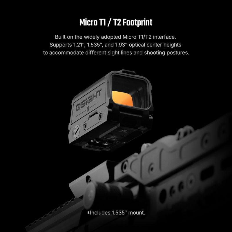 OLIGHT Osight R Micro Enclosed Red Dot Sight with Multi-Reticle System