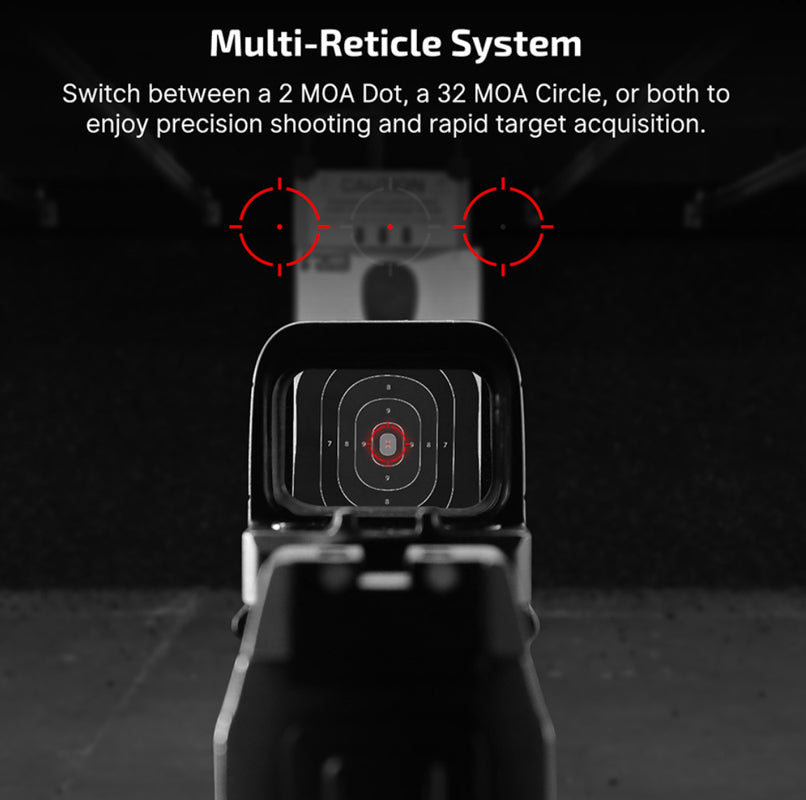 OLIGHT Osight S Multi Reticle Reflex Sight w/ Magnetic Charging Cover (2 MOA Dot & 32 MOA Circle)