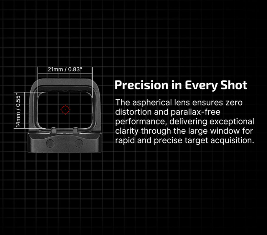OLIGHT Osight S Multi Reticle Reflex Sight w/ Magnetic Charging Cover (2 MOA Dot & 32 MOA Circle)