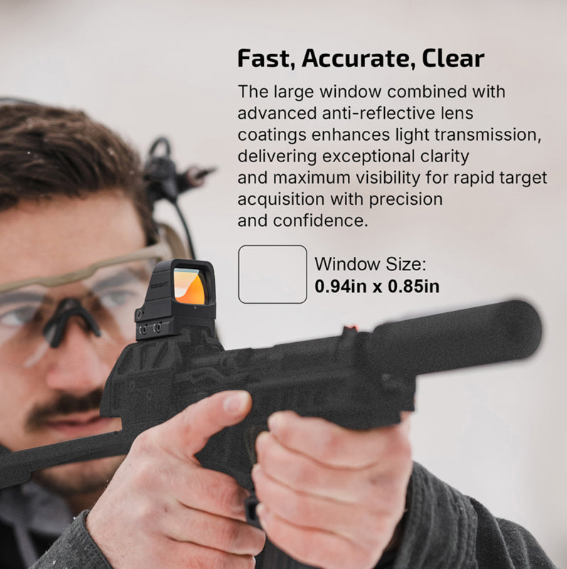 OLIGHT Osight X Multi Reticle Reflex Sight w/ Magnetic Charging Cover (3 MOA Dot & 32 MOA Circle)
