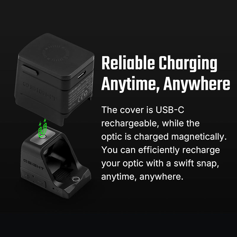 OLIGHT Osight X Reflex Green Dot Sight w/ Magnetic Charging Cover (3 MOA Dot & 32 MOA Circle)
