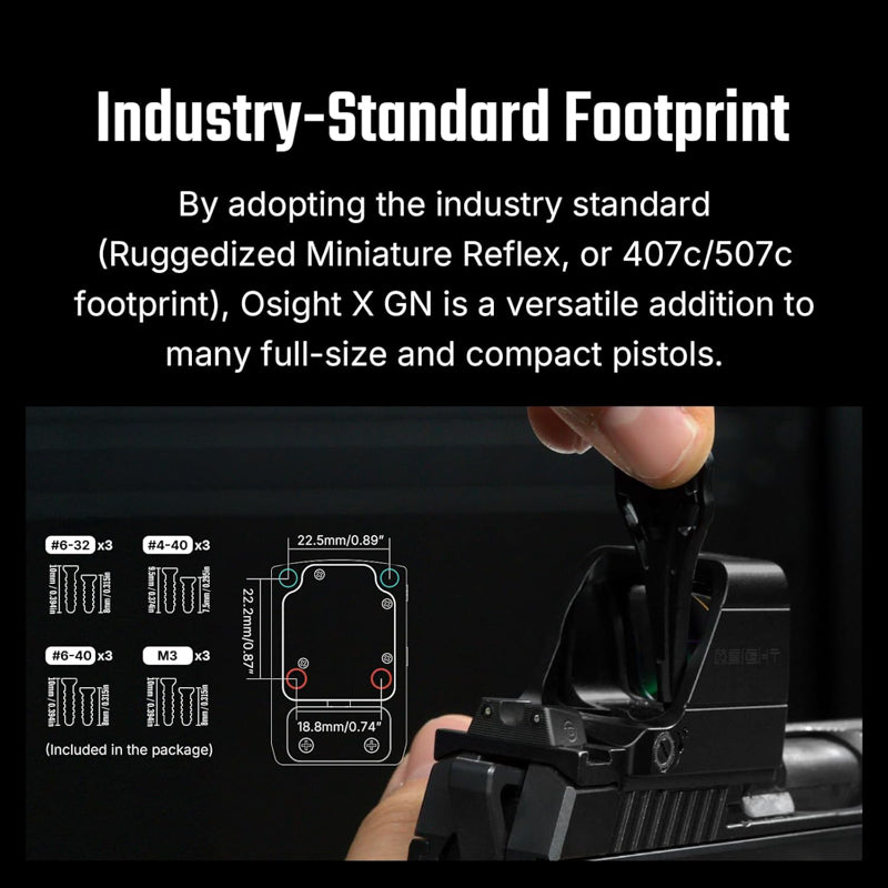 OLIGHT Osight X Reflex Green Dot Sight w/ Magnetic Charging Cover (3 MOA Dot & 32 MOA Circle)