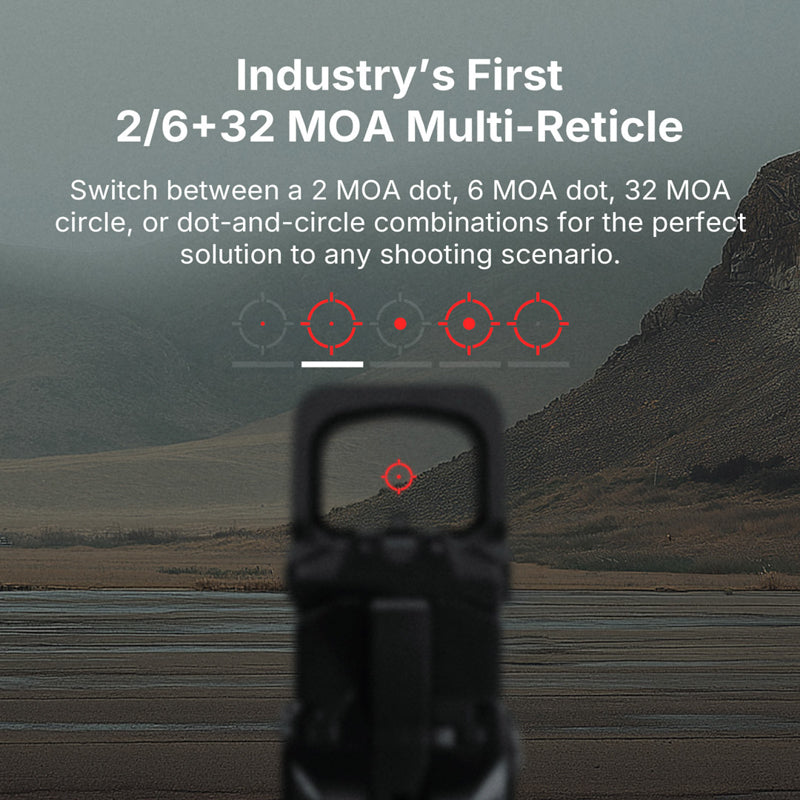 Osight XR Enclosed Multi-Reticle Red Dot Sight