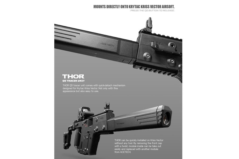 ACETECH THOR Tracer Unit w/ Brighter R for Krytac Kriss Vector