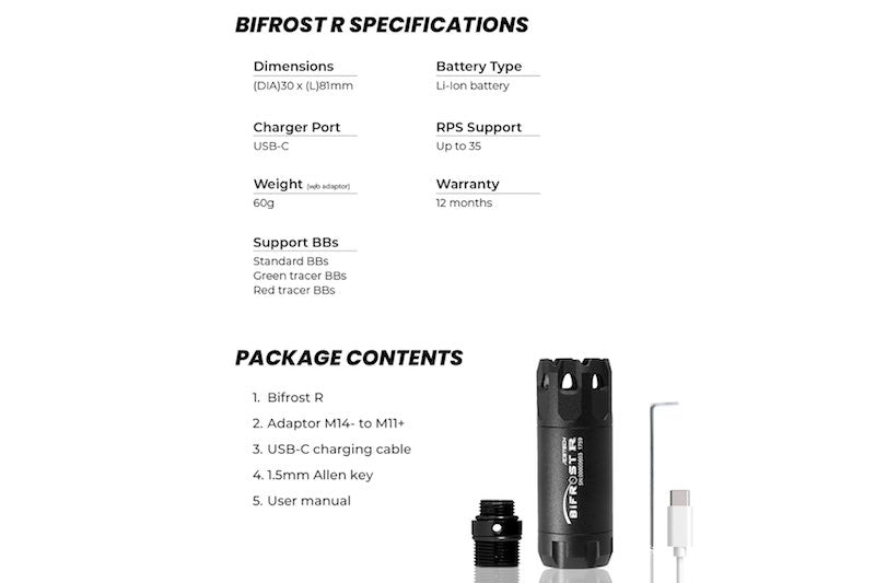 ACETECH Bifrost R Tracer Unit (Red/ 14mm CCW)