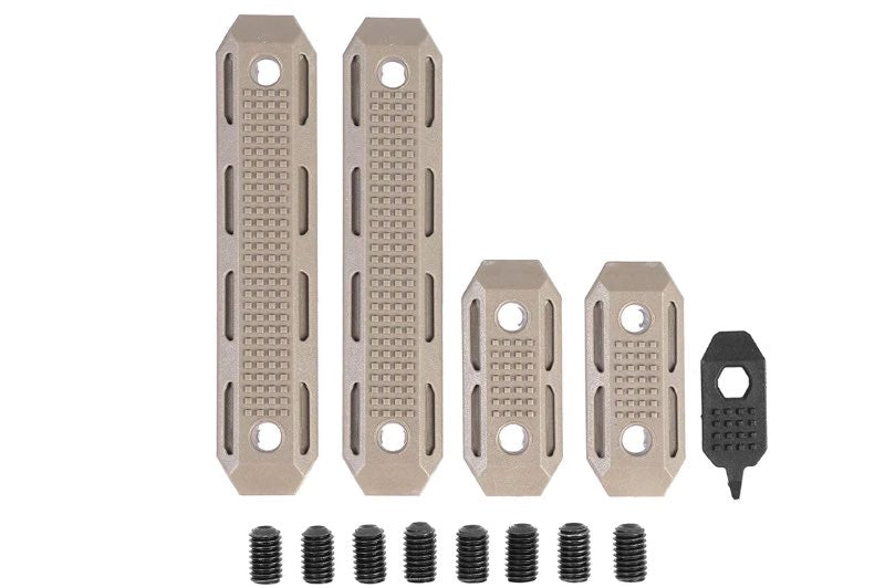 PTS EP M-Lok Rail Cover Set (2 Long, 2 Short/ Dark Earth)