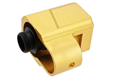 Revanchist Airsoft ST Style Compensator For Hi Capa GBB Airsoft (11mm CW to 14mm CCW/ Gold)