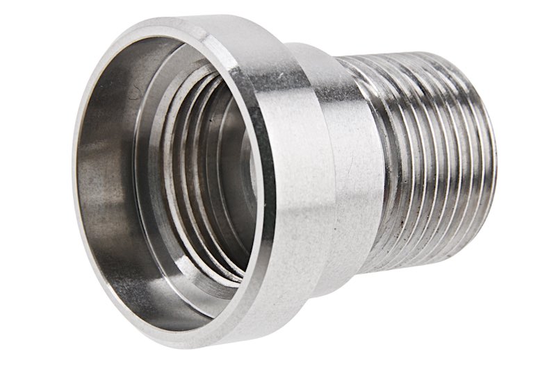 Revanchist Airsoft Stainless Steel 14mm CCW Thread Adaptor For VFC MP5 GBB Airsoft