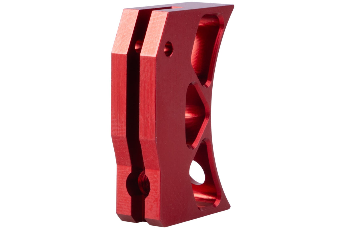 Revanchist Airsoft Type E Aluminum Curved Trigger For Hi Capa GBB Airsoft (Red)