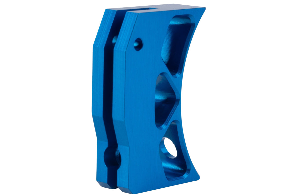 Revanchist Airsoft Type E Aluminum Curved Trigger For Hi Capa GBB Airsoft (Blue)