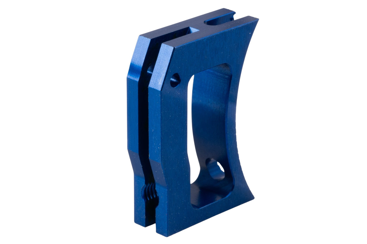 Revanchist Airsoft CNC Aluminum Curved Trigger For Tokyo Marui Hi Capa GBB Airsoft (Type F/ Blue)