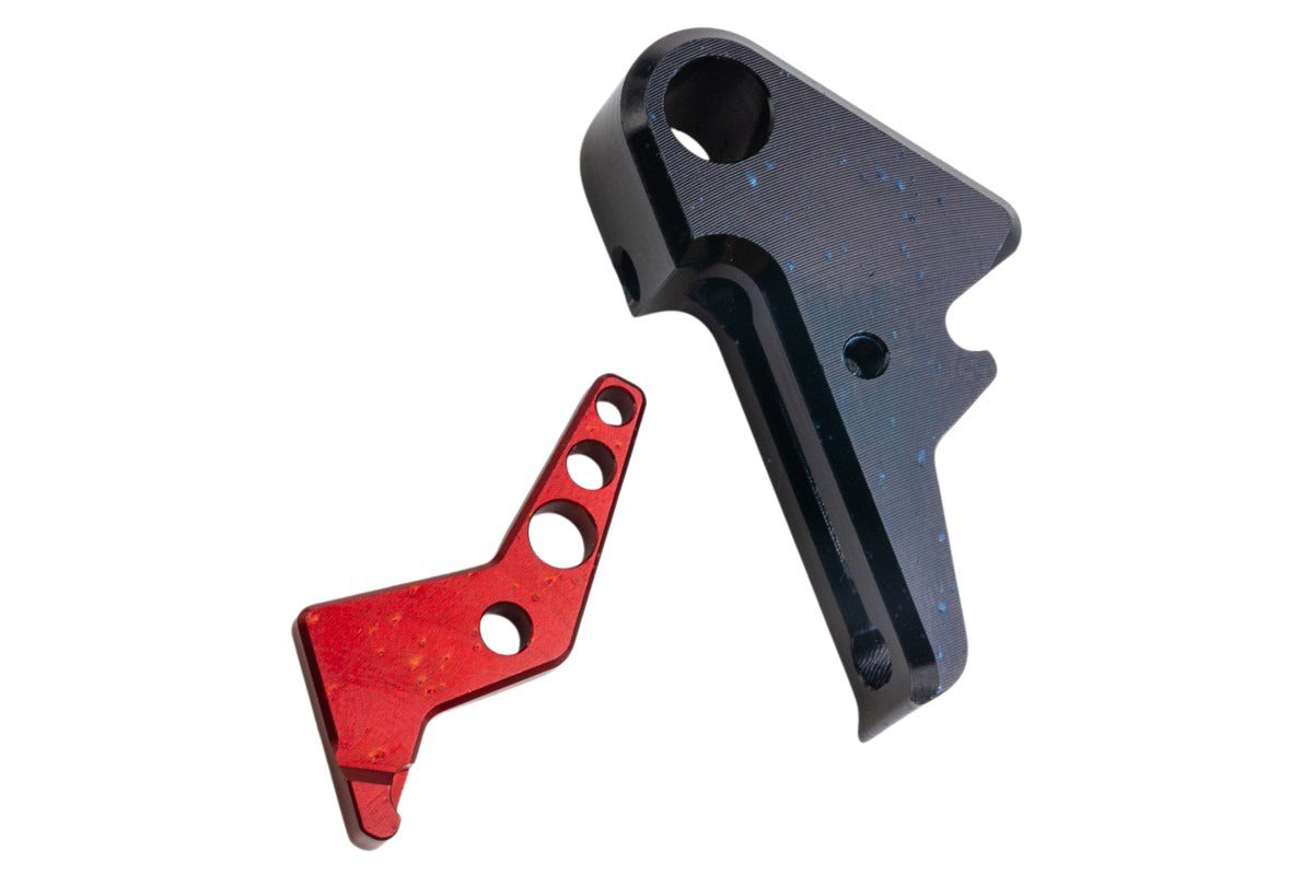 Revanchist Black Flat Trigger w/ Red Trigger Safety For VFC Walther PDP GBB Airsoft