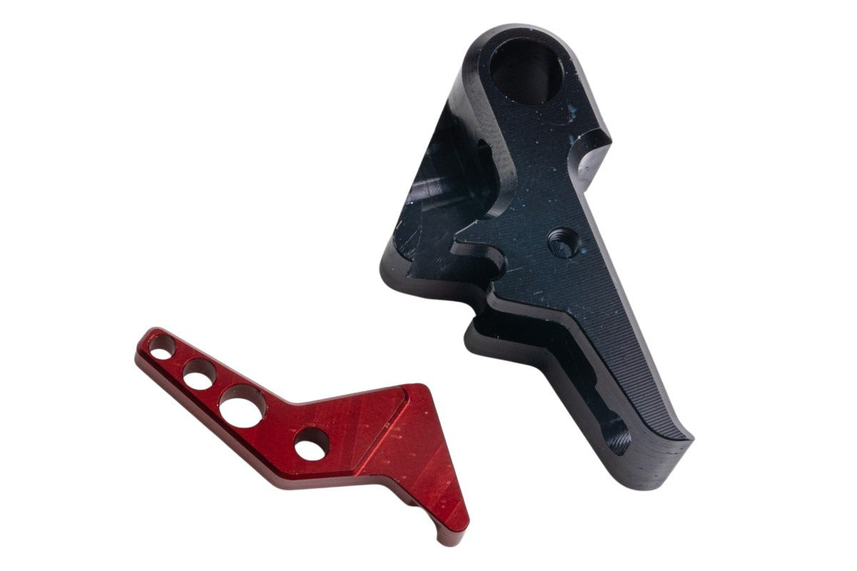 Revanchist Black Flat Trigger w/ Red Trigger Safety For VFC Walther PDP GBB Airsoft