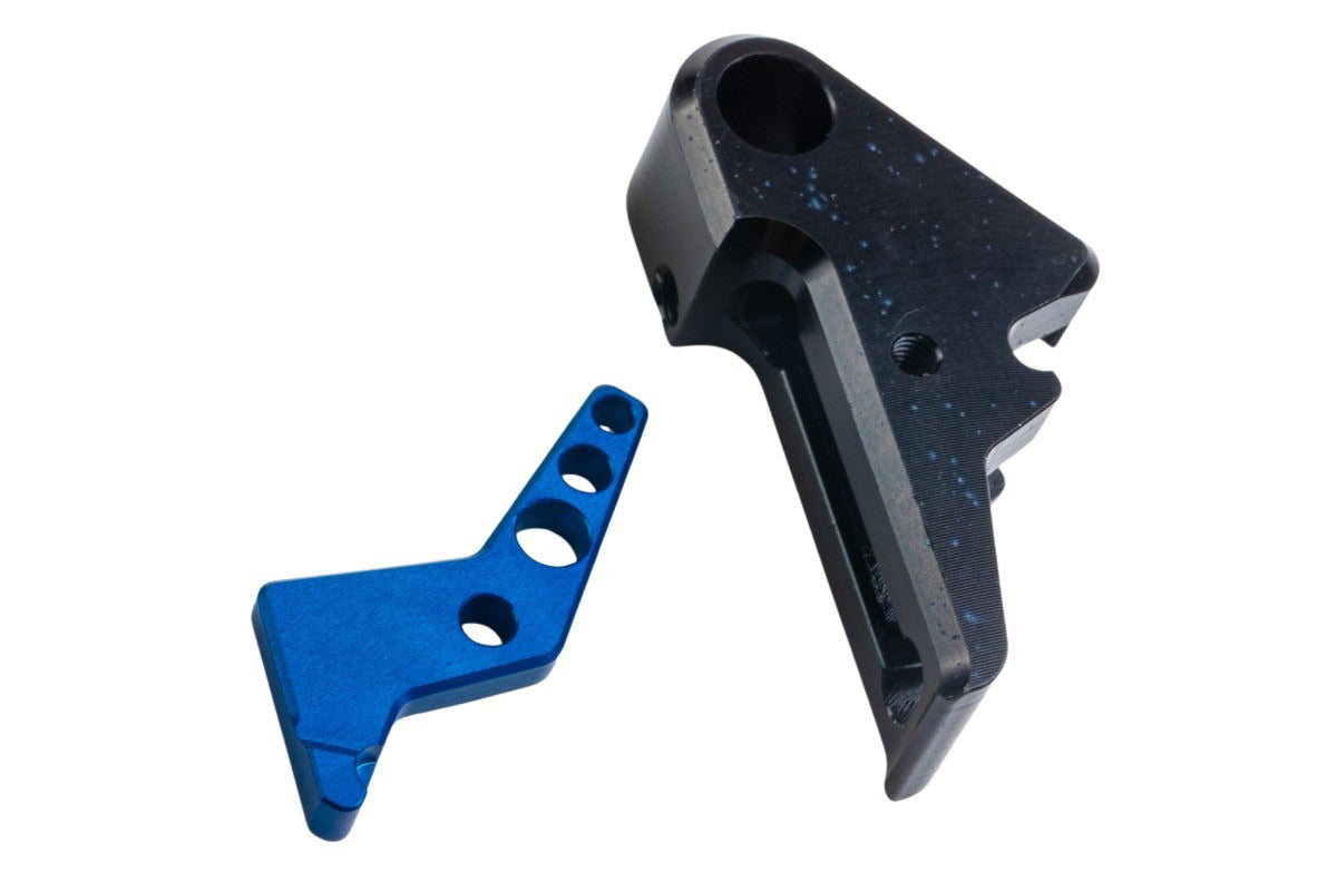 Revanchist Black Flat Trigger w/ Blue Trigger Safety For VFC Walther PDP GBB Airsoft