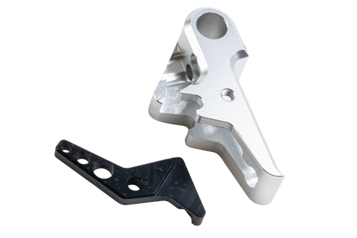 Revanchist Silver Flat Trigger w/ Black Trigger Safety For VFC Walther PDP GBB Airsoft