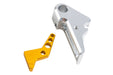 Revanchist Silver Flat Trigger w/ Gold Trigger Safety For VFC Walther PDP GBB Airsoft